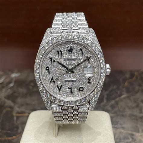 iced out Rolex stone